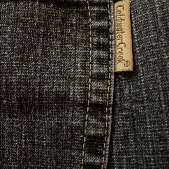 COLDWATER CREEK jeans, size 12, faded black wash, straight leg, high waist. - Picture 4 of 7